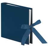 RÖSSLER Papier 13161147906 - Fotoringbuch mit Schleife S.O.H.O., 230 x 210 mm, 50 Seiten, Navy, 1 Stück