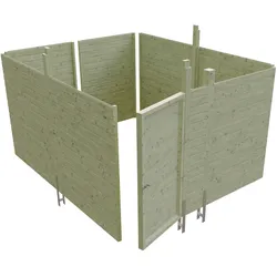 Carport-Geräteraum SKANHOLZ "Abstellraum C4", grün, Holz, Gerätehäuser, aus Profilschalung