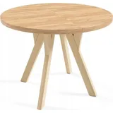 MTJMöbel Runder Ausziehtisch ORIO 100/200, Industriestil, Esstisch, Küchentisch, Rundtisch, Craft Gold + Buche