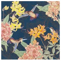 Home fashion Lunchservietten „Humming Bird“, 33x33 cm, 3-lagig, Home Fashion®, 20 Stück