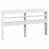 vidaXL Kopfteil mit Ablagen Weiß 160 cm Massivholz Kiefer