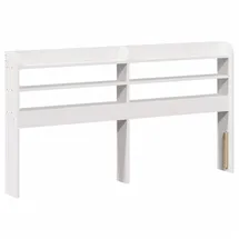 vidaXL Kopfteil mit Ablagen Weiß 160 cm Massivholz Kiefer