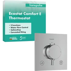 Hansgrohe Ecostat Comfort E Thermostat Unterputz für 2 Verbraucher, 33711000