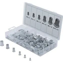 BGS Nietmuttern-Sortiment | Aluminium | 150-tlg.