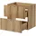 [en.casa] Waschbeckenunterschrank Skelbolu 2 Schubladen 60 x 59,5 x 40 cm Eichenoptik/Schwarz