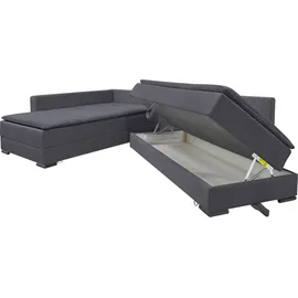 Home Affaire Eckcouch Cord 3-Sitzer Grau