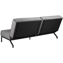 Actona Schlafcouch Polyester 2-Sitzer Dunkelgrau/Schwarz