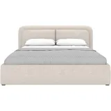 FEDVE Polsterbett, Beige, Textil, 140x200 cm, Schlafzimmer, Betten, Polsterbetten
