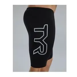 Tyr durafast elite solid Jammer-Badeanzug, Schwarz/Logo, 34 - 34