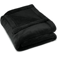 CelinaTex Flauschige Kuscheldecke XXL 220 x 240 cm schwarz Decke Sofa warm Wohndecke weich Mikrofaser Fleece Oeko-TEX Montreal