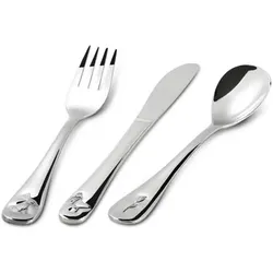 Kinder-Besteck-Set - silber - silber