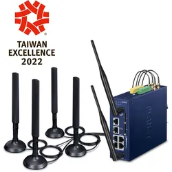Planet Industrial 5G NR Cellular, Blau, Metall, DIN-Schienen-/Wandmontage, IP30,