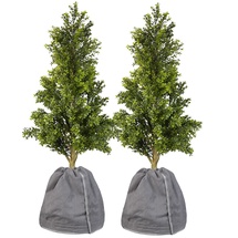 Royal Gardineer 2er Set XL-Thermo-Topfschutz für Pflanzen,70x65cm,Drainage,anthrazit