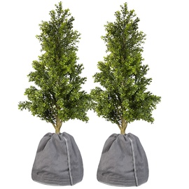 Royal Gardineer 2er Set XL-Thermo-Topfschutz für Pflanzen,70x65cm,Drainage,anthrazit