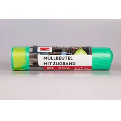 quickpack Müllbeutel 60,0 l grün, 20 St.