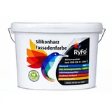 RyFo Colors Fassadenfarbe RyFo Colors Silikonharz Fassadenfarbe, Wasserabweisend, diffusionsfähig, schützt vor Schmutz, UV-beständig weiß 10 l