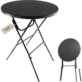 Lemodo Stehtisch klappbar 80 x 110 cm Schwarz