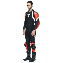 Dainese Avro 4 2-tlg. matt-schwarz/neon-rot/weiß 50