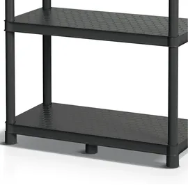 Kistenberg Lagerregal Kunststoff 74 x 36 x 172,5 cm schwarz 5 Ablageböden