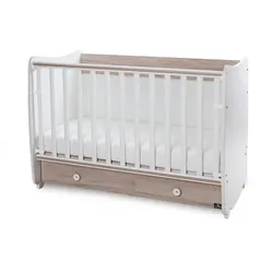 Lorelli Babybett Dream 60 x 120 cm umbaubar Schreibtisch Kinderbett Schaukelbett grau weiß