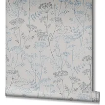Marburg Vliestapete Flora Haven 53 cm x 10 m grau 34193