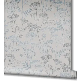 Marburg Vliestapete Flora Haven 53 cm x 10 m grau 34193