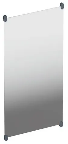 Hewi S 801 Wandspiegel 801.01B30092 600x1200x6mm, mit Haltern, matt, anthrazitgrau
