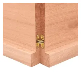 vidaXL Waschtischplatte Hellbraun 160x60x(2-4) cm Massivholz Behandelt