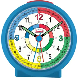Kinderwecker SCOUT "LearnTheTime", blau, Wecker, Kinder, Lernwecker, Geschenkidee, Mädchen, Jungen, Kinderzimmer, Schulanfang