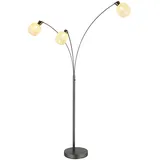 GLOBO Leselampe H 200 cm schwarz-chrom