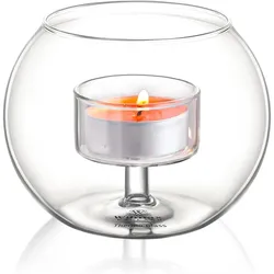 Teelicht Kerzenhalter – Transparenter Kerzenständer aus hitzebeständigem Glas