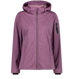 CMP - Leichte Softshell-Melange-Jacke für Damen mit abnehmbarer Kapuze, Pink Fluo Mel., D38