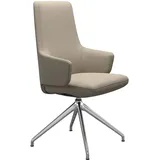 Stressless Stuhl Vanilla | Drehgestell D350 Calido Light Beige Mit Armlehnen Hoher Rücken Poliertes Aluminium