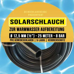 12,5 mm 1/2 5-lagig PVC Solar Wasser Heizung Warm Universal Schlauch schwarz - ..."