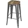 Bolero Barhocker 4er Set Stahl Holz grau