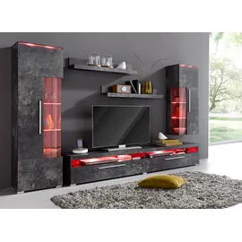 OTTO home Vitrine India 45 x 35 x 160 cm Grau
