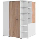 WIMEX Eckkleiderschrank Joker weiß/struktureichefarben hell