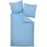 Janine Bettwäsche Unifarbene Janine Mako Satin Bettwäsche 31001, 100% Baumwolle Satin blau