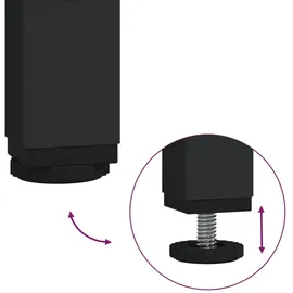 vidaXL Bücherregal 6 Böden 76 x 32 x 192 cm Grau Sonoma