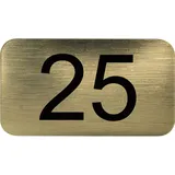 N/H Hausnummernschild Type 25 Gold Metallic
