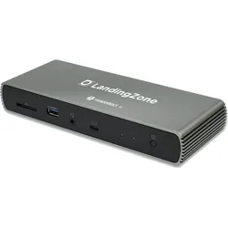 LANDINGZONE Thunderbolt 4 Dockingstation fuer alle Macbook Pro und Air Thunderbolt 4 Contro. 135W Adapter füer bis zu 2 4K Monitor