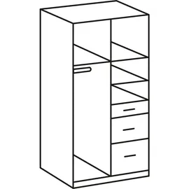 WIMEX Drehtürenschrank Click 90 x 199 x 58 cm Weiß/Beige