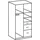 WIMEX Drehtürenschrank Click 90 x 199 x 58 cm Weiß/Beige