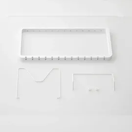 Yamazaki Home Kochtopf Deckelhalter Organizer Aufbewahrung für Topf und Deckel verstellbar weiß 03840