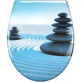 Fanmitrk WC Sitz mit Absenkautomatik, Toilettendeckel Duroplast, Klodeckel mit Schnellverschluss, Klobrille Montage von oben, Toilettensitz mit Motiv