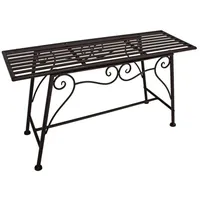 Möbelando Gartenbank >Lorin< in rost aus Stahl - 83x45x27cm