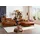 W.Schillig Ecksofa »piedroo, Designsofa mit tollem Sitzkomfort, bequem und elegant, L-Form«, Kopfteilverstellung, wahlweise mit Sitztiefenverstellung, Breite 343cm braun