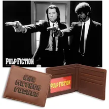 Close Up Pulp Fiction BMF Bundle Poster Guns (91,5 x 61 cm) & Geldbeutel (echtes Leder, original US Modell ohne Münzfach)