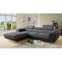Sofnet Ecksofa Divo mit Schlaffunktion 3-Sitzer Schwarz