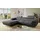 Sofnet Ecksofa Divo mit Schlaffunktion 3-Sitzer Schwarz